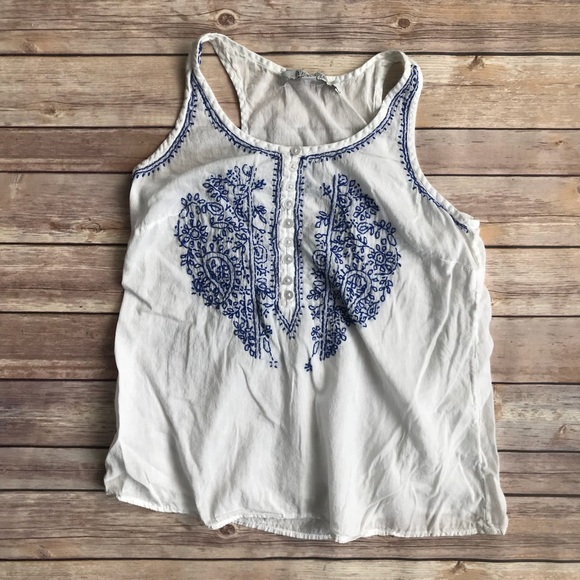 Patrons of Peace Tops - Patrons of Peace Women’s Cotton Embroidered Tank
